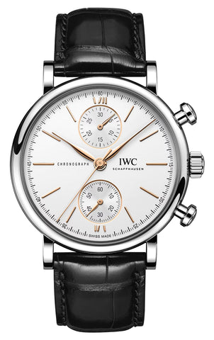 update alt-text with template Watches - Mens-IWC-IW391406-35 - 40 mm, chronograph, IWC, leather, mens, menswatches, Portofino, product_ContactUs, round, rpSKU_IW326906, rpSKU_IW387903, rpSKU_IW391027, rpSKU_IW391037, rpSKU_IW391405, seconds sub-dial, silver-tone, stainless steel case, swiss automatic, watches-Watches & Beyond