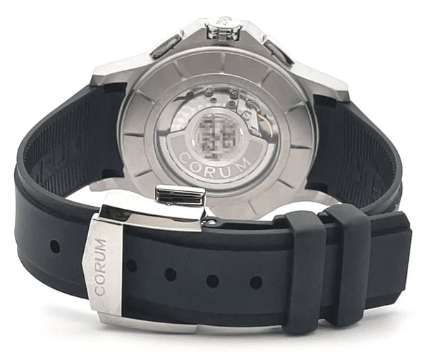 アムアムマル　 Corum Admiral 42 Automatic Chronograph Stainless Steel Black Dial Blac