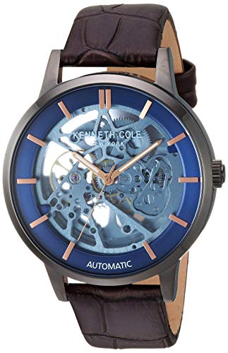 Kenneth Cole New York Men's Quartz Stainless Steel Case Brown Leather