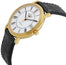 Longines Presence Automatic Yellow Gold PVD White Dial Black Leather Strap Date Mens Watch L4.821.2.11.2 - Watches & Beyond