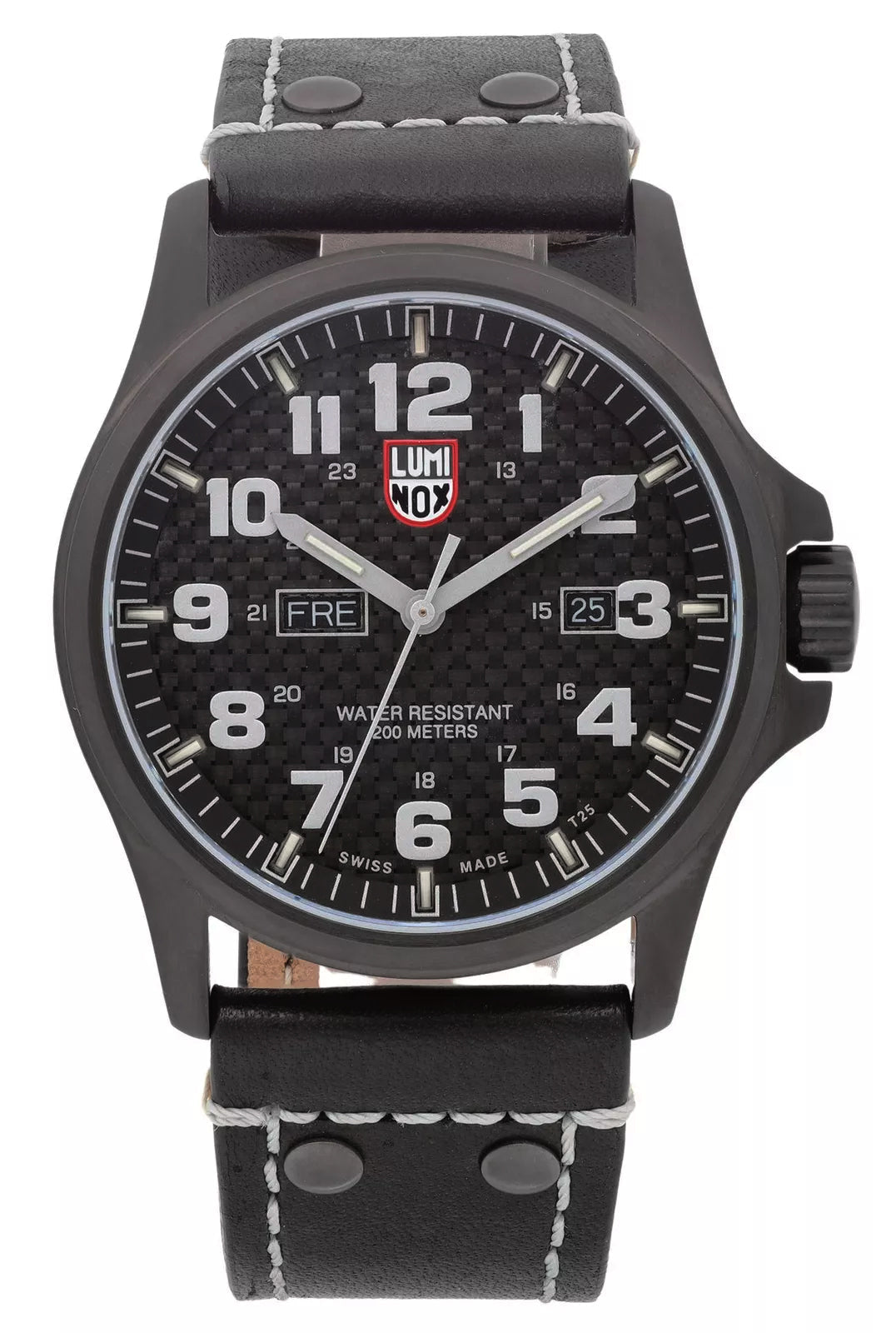 Luminox Atacama Field Gunmetal PVD Black Dial Black Leather Strap Day/