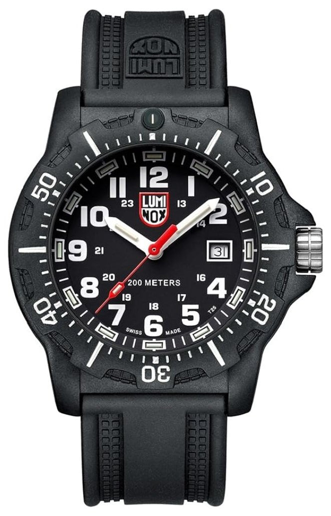 Luminox Black Ops CARBONOX Black Dial Black Rubber Strap Date Divers Q