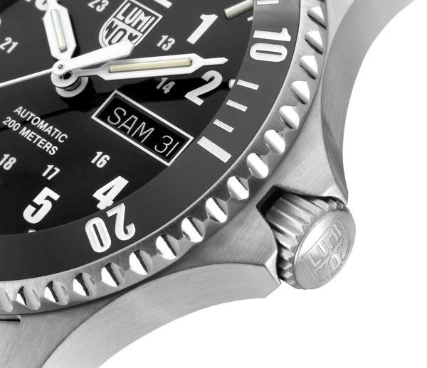 Luminox Sport Timer Automatic Stainless Steel Black Dial Black Leather