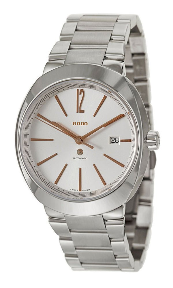 Rado D-Star XL Automatic Stainless Steel Mens Watch Silver Dial Calend
