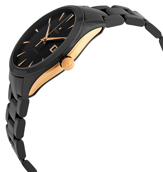 Rado HyperChrome Automatic Ceramic & Rose Gold PVD Black Dial Date Men