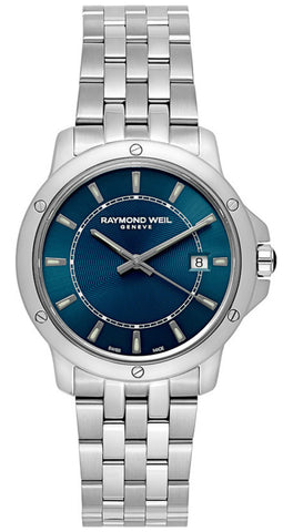 update alt-text with template Watches - Mens-Raymond Weil-5591-ST-50001-39 - 40 mm, blue, date, mens, menswatches, new arrivals, Raymond Weil, round, rpSKU_2731-ST-50001, rpSKU_2754-ST-05500, rpSKU_8160-ST-00508, rpSKU_8260-ST9-65001, rpSKU_T120.407.11.041.03, stainless steel band, stainless steel case, swiss quartz, Tango, watches-Watches & Beyond