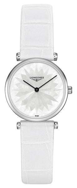 Watches - Womens-Longines-L42094052-20 - 25 mm, La Grande Classique, leather, Longines, mother-of-pearl, new arrivals, round, stainless steel case, swiss quartz, watches, white, womens, womenswatches-Watches & Beyond