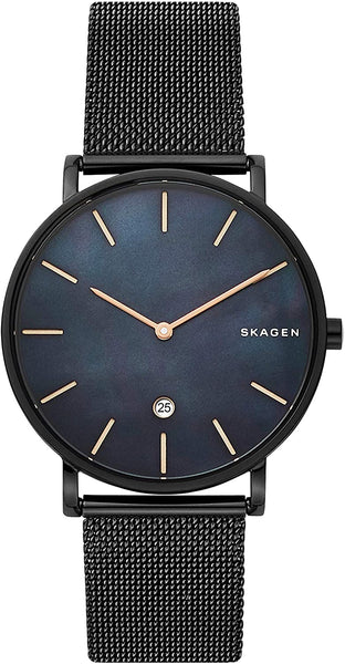 Watches - Mens-Skagen-SKW6472-35 - 40 mm, 40 - 45 mm, black, date, Hagen, mens, menswatches, mother-of-pearl, new arrivals, quartz, round, Skagen, stainless steel band, stainless steel case, watches-Watches & Beyond