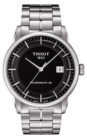 Watches - Mens-Tissot-T086.407.11.051.00-40 - 45 mm, black, date, Luxury, mens, menswatches, powermatic 80, round, stainless steel band, stainless steel case, swiss automatic, Tissot, watches-Watches & Beyond