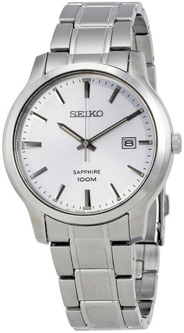 Watches - Mens-Seiko-SGEH39P1-40 - 45 mm, date, mens, menswatches, Neo Classic, new arrivals, quartz, round, Seiko, silver-tone, stainless steel band, stainless steel case, watches-Watches & Beyond