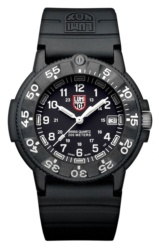 Watches - Mens-Luminox-XS.3001.F-40 - 45 mm, black, CARBONOX case, date, divers, Luminox, mens, menswatches, new arrivals, Original Navy Seal, round, rubber, swiss quartz, uni-directional rotating bezel, watches-Watches & Beyond