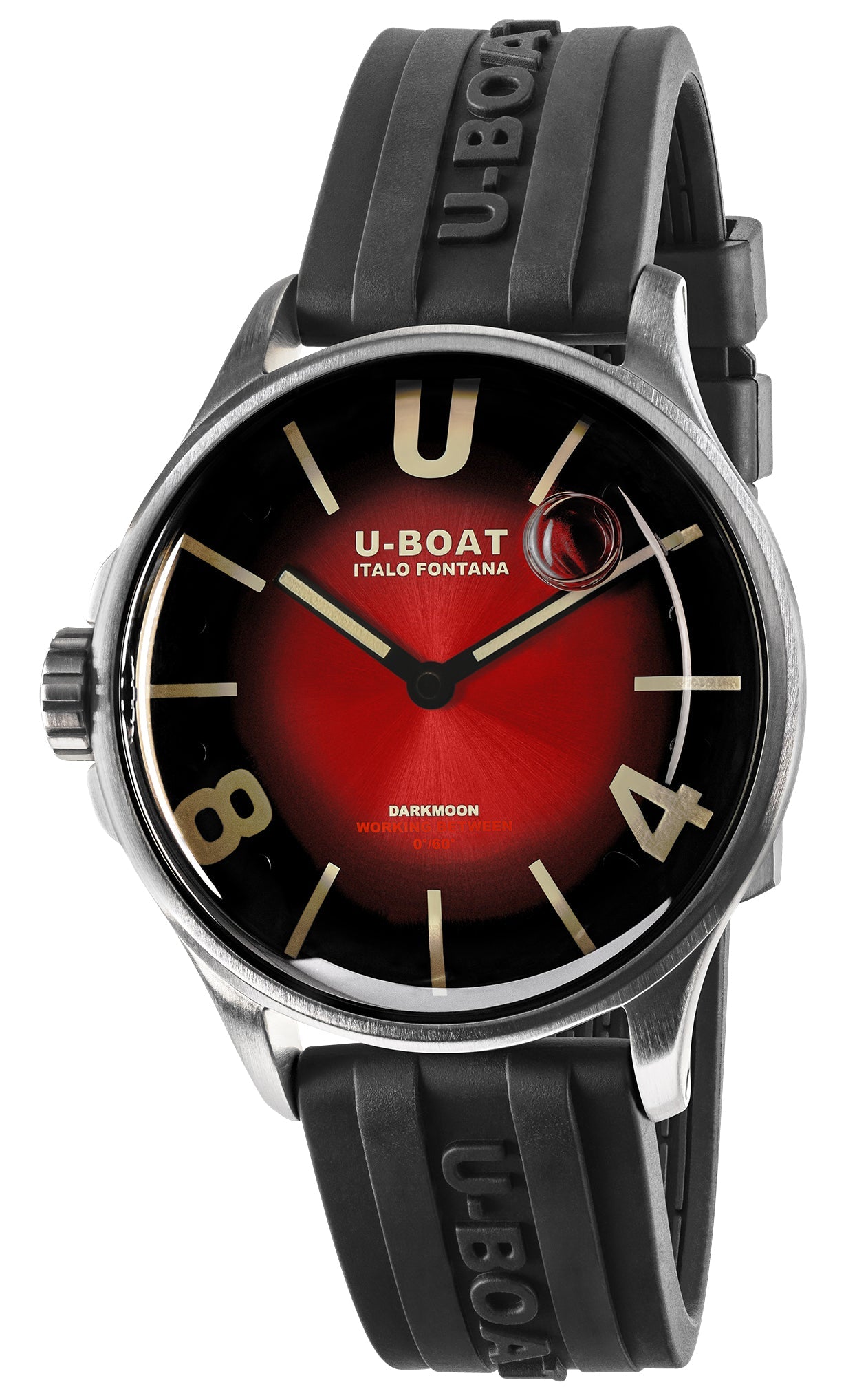 update alt-text with template Watches - Mens-U-Boat-9500-35 - 40 mm, 40 - 45 mm, Darkmoon, mens, menswatches, new arrivals, red, round, rpSKU_8702, rpSKU_8703, rpSKU_8704, rpSKU_9021, rpSKU_9305, rubber, stainless steel case, swiss quartz, U-Boat, watches-Watches & Beyond