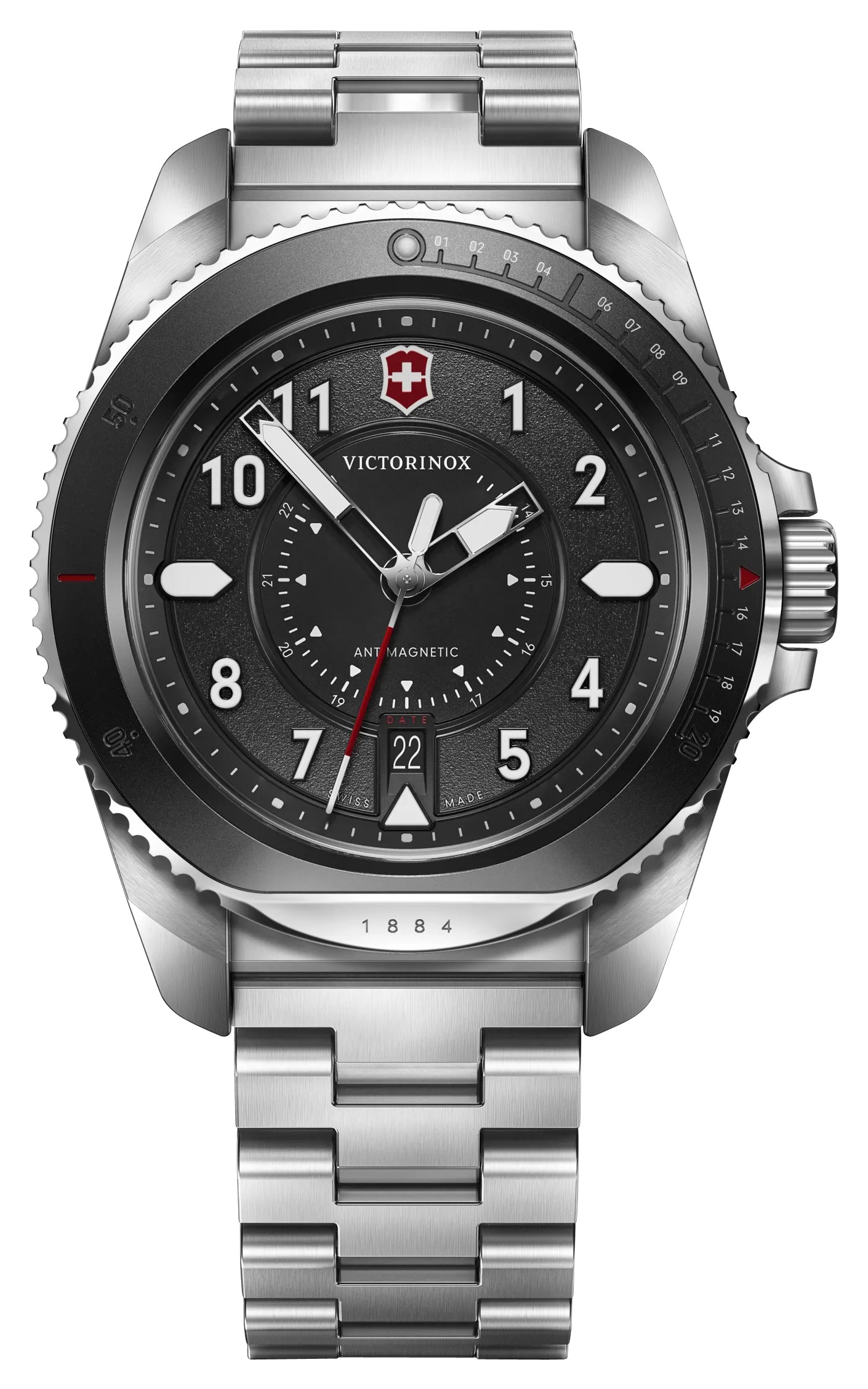 update alt-text with template Watches - Mens-Victorinox Swiss Army-242009-24-hour display, 40 - 45 mm, black, date, divers, Journey 1884, mens, menswatches, new arrivals, round, rpSKU_241975, rpSKU_241978, rpSKU_241980.1, rpSKU_242012, rpSKU_242013, stainless steel band, stainless steel case, swiss quartz, uni-directional rotating bezel, Victorinox Swiss Army, watches-Watches & Beyond