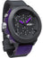 Welder by U-Boat K33 Chronograph Black Ion-plated Steel Purple/Black Rubber Strap Mens Sport Watch K33-9303