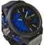 Welder by U-boat K35 Oversize Chronograph Black/Blue Dial Date Black PVD Steel Black Rubber Strap Mens Watch K35-2503