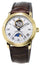 Frederique Constant Classics Heart Beat Moonphase Gold Tone Steel Automatic Silver Dial Brown Leather Strap Mens Watch FC-335MC4P5
