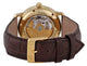 Frederique Constant Classics Heart Beat Moonphase Gold Tone Steel Automatic Silver Dial Brown Leather Strap Mens Watch FC-335MC4P5