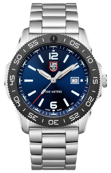 Luminox Pacific Diver Stainless Steel Blue Dial Date Divers Quartz Mens Watch XS.3123