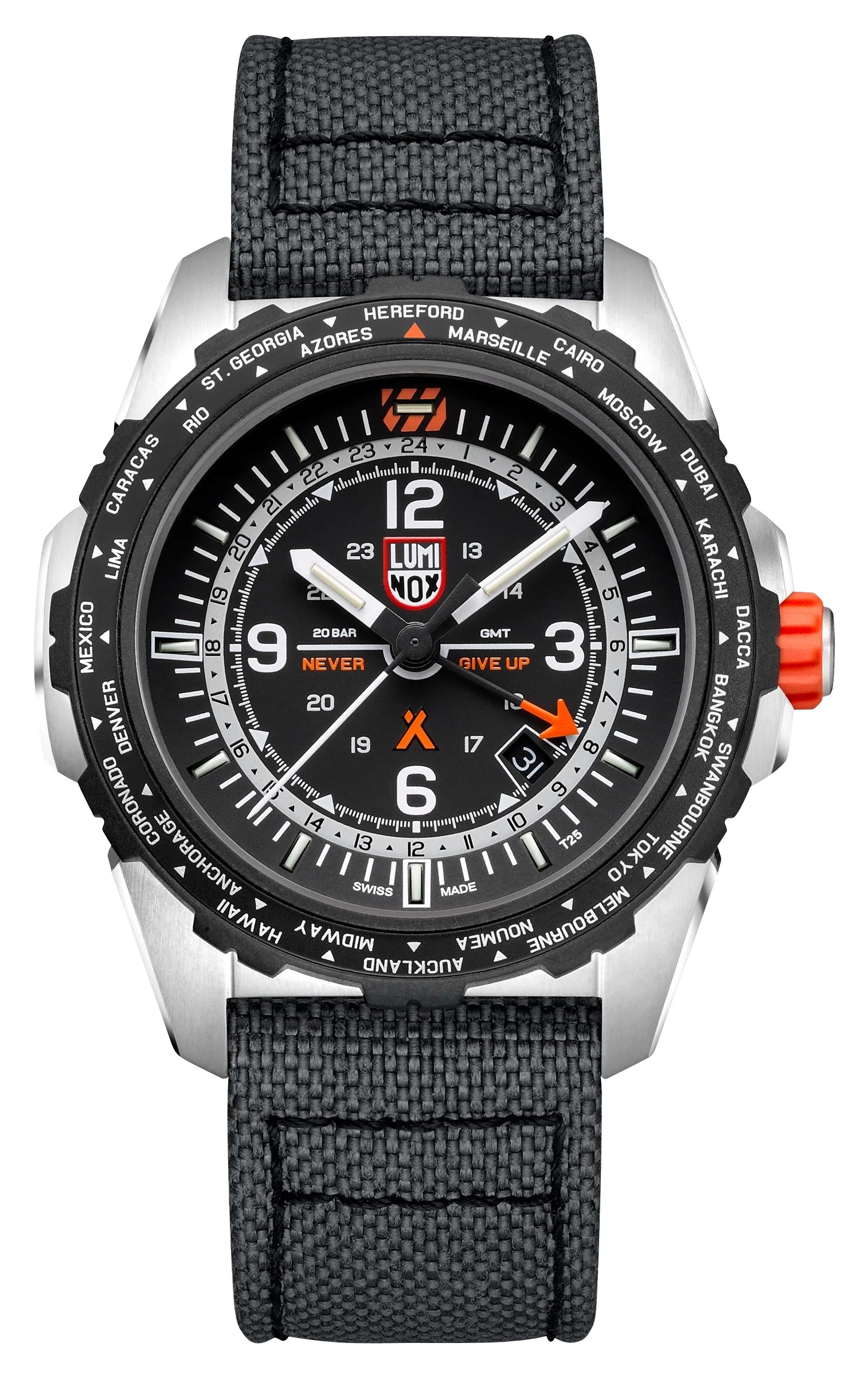 update alt-text with template Watches - Mens-Luminox-24-hour display,40 - 45 mm,45 - 50 mm,Bear Grylls Survival,bi-directional rotating bezel,black,date,divers,dual timezone,fabric,GMT,Luminox,mens,menswatches,new arrivals,round,rpSKU_XB.3741,rpSKU_XB.3748,rpSKU_XB.3749,rpSKU_XB.3781.KM,rpSKU_XB.3797.KM,stainless steel case,swiss quartz,watches-Watches & Beyond