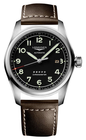 update alt-text with template Watches - Mens-Longines-40 - 45 mm,black,COSC,date,leather,Longines,mens,menswatches,new arrivals,round,rpSKU_L34104530,rpSKU_L38104032,rpSKU_L38104530,rpSKU_L38104930,rpSKU_L38114930,Spirit,stainless steel case,swiss automatic,watches-Watches & Beyond