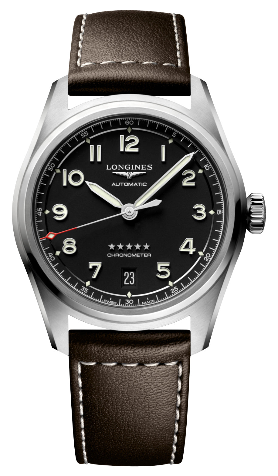 update alt-text with template Watches - Mens-Longines-35 - 40 mm,black,COSC,date,leather,Longines,new arrivals,round,rpSKU_L34104632,rpSKU_L34104930,rpSKU_L38104530,rpSKU_L38104930,rpSKU_L38114530,Spirit,stainless steel case,swiss automatic,unisex,unisexwatches,watches-Watches & Beyond