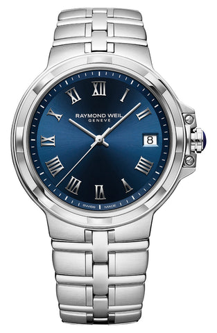 Raymond Weil Parsifal Stainless Steel Blue Dial Date Quartz Mens Watch 5580-ST-00508