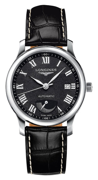 update alt-text with template Watches - Mens-Longines-35 - 40 mm,black,date,leather,Longines,Master Collection,mens,menswatches,new arrivals,power reserve indicator,round,rpSKU_L28934516,rpSKU_L29084516,rpSKU_L29084926,rpSKU_L29104926,rpSKU_L29204516,stainless steel case,swiss automatic,watches-Watches & Beyond
