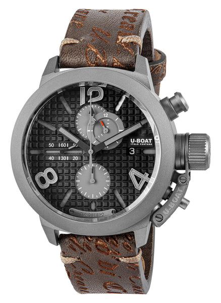 update alt-text with template Watches - Mens-U-Boat-24-hour display,40 - 45 mm,45 - 50 mm,black,chronograph,Classico,date,leather,mens,menswatches,new arrivals,round,rpSKU_3002,rpSKU_3003,rpSKU_3004,rpSKU_8807,rpSKU_9568,seconds sub-dial,special / limited edition,swiss automatic,titanium case,U-Boat,watches-Watches & Beyond