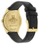 Gucci G-Timeless Yellow Gold PVD Silver Dial Black Leather Strap Quartz Womens Watch YA1264181