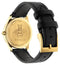 Gucci G-Timeless Yellow Gold PVD Silver Dial Black Leather Strap Quartz Womens Watch YA1265023