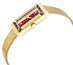 Gucci G-Frame Yellow Gold PVD Steel Mesh Multicolored Mother-Of-Pearl Dial Quartz Womens Watch YA147410