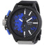 Welder by U-boat K35 Oversize Chronograph Black/Blue Dial Date Black PVD Steel Black Rubber Strap Mens Watch K35-2503