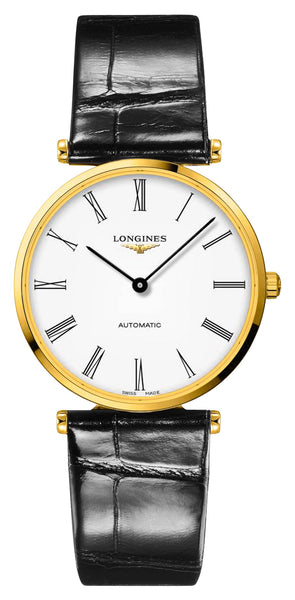update alt-text with template Watches - Mens-Longines-35 - 40 mm,La Grande Classique,leather,Longines,mens,menswatches,new arrivals,round,rpSKU_L47094556,rpSKU_L47554976,rpSKU_L49084712,rpSKU_L49084716,rpSKU_L49184116,swiss automatic,watches,white,yellow gold plated-Watches & Beyond