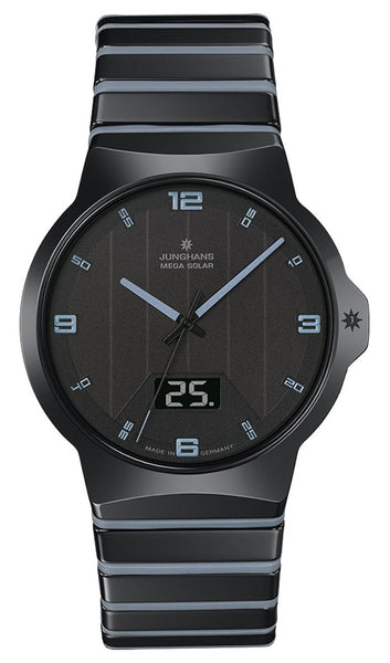 update alt-text with template Watches - Mens-Junghans-40 - 45 mm,black,ceramic band,ceramic case,date,Force MEGA,Junghans,mens,menswatches,new arrivals,round,rpSKU_18/1001.00,rpSKU_18/1133.44,rpSKU_18/1401.00,rpSKU_18/1402.00,rpSKU_18/1436.44,solar,watches-Watches & Beyond