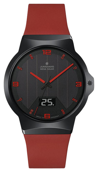 update alt-text with template Watches - Mens-Junghans-40 - 45 mm,black,ceramic case,date,Force MEGA,Junghans,mens,menswatches,new arrivals,round,rpSKU_18/1001.00,rpSKU_18/1002.00,rpSKU_18/1120.44,rpSKU_18/1401.00,rpSKU_18/1527.00,rubber,solar,watches-Watches & Beyond