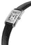 Frederique Constant Classics Carrée Small Seconds Stainless Steel Silver Dial Black Leather Strap Quartz Unisex Watch FC-235S2C6