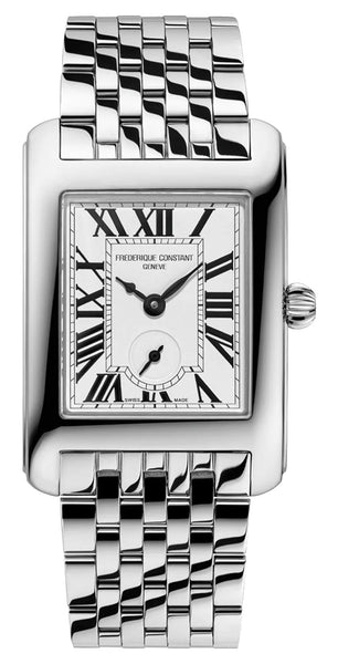Frederique Constant Classics Carrée Small Seconds Stainless Steel Silver Dial Quartz Unisex Watch FC-235S2C6B