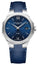 Baume & Mercier Riviera 73 Stainless Steel Blue Dial Blue Leather Strap Date Quartz Mens Watch M0A10846