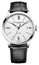 Baume & Mercier Classima Automatic Stainless Steel White Dial Black Leather Strap Date Mens Watch M0A10874