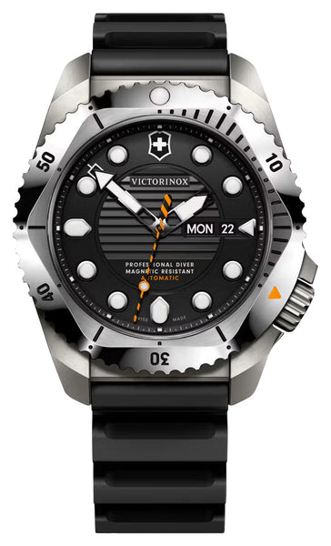 update alt-text with template Watches - Mens-Victorinox Swiss Army-40 - 45 mm,black,date,day,Dive Pro,divers,mens,menswatches,new arrivals,round,rpSKU_241994,rpSKU_241997,rpSKU_242006,rpSKU_242069.1,rpSKU_242071,rubber,swiss automatic,titanium case,uni-directional rotating bezel,Victorinox Swiss Army,watches-Watches & Beyond