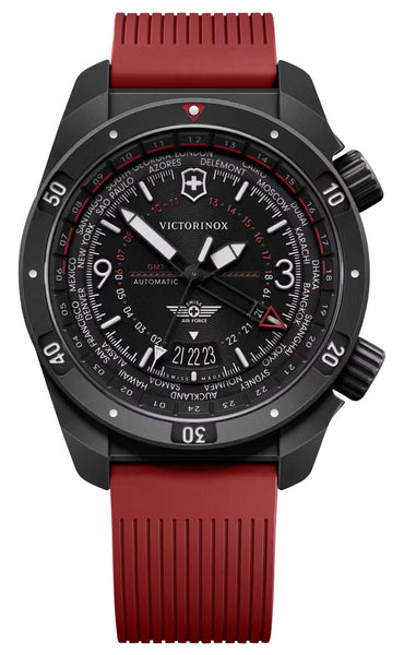 update alt-text with template Watches - Mens-Victorinox Swiss Army-24-hour display,40 - 45 mm,Air Pro,bi-directional rotating bezel,black,black PVD case,date,day/night indicator,divers,dual time zone,GMT,mens,menswatches,new arrivals,round,rpSKU_241994,rpSKU_241997,rpSKU_242069.1,rpSKU_242070,rpSKU_242071,rubber,swiss automatic,Victorinox Swiss Army,watches-Watches & Beyond