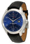 Baume & Mercier Clifton GMT Automatic Stainless Steel Blue Dial Black Leather Strap Date Power Reserve Mens Watch M0A10316