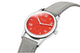 NOMOS Glashutte Club Campus 38 "Nonstop Red" Manual Wind Stainless Steel Red Dial Gray Velour Strap Mens Watch 723