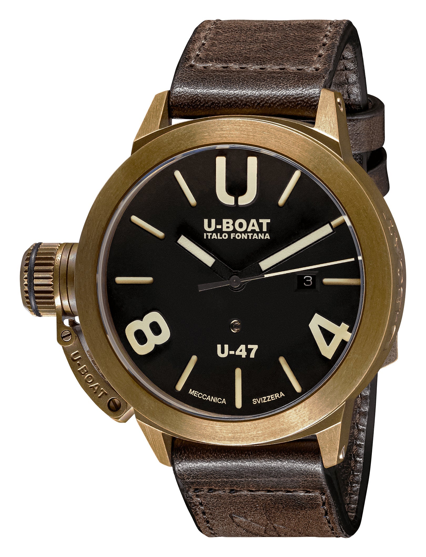 update alt-text with template Watches - Mens-U-Boat-7797-45 - 50 mm, black, bronze case, Classico U-47, date, leather, mens, menswatches, new arrivals, round, rpSKU_8105, rpSKU_8106, rpSKU_8898, rpSKU_8899, rpSKU_8900, swiss automatic, U-Boat, watches-Watches & Beyond