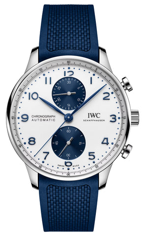 update alt-text with template Watches - Mens-IWC-IW371620-40 - 45 mm, chronograph, IWC, mens, menswatches, Portugieser, product_ContactUs, round, rpSKU_IW358305, rpSKU_IW358312, rpSKU_IW371606, rpSKU_IW378002, rpSKU_IW378004, rubber, seconds sub-dial, stainless steel case, swiss automatic, watches, white-Watches & Beyond