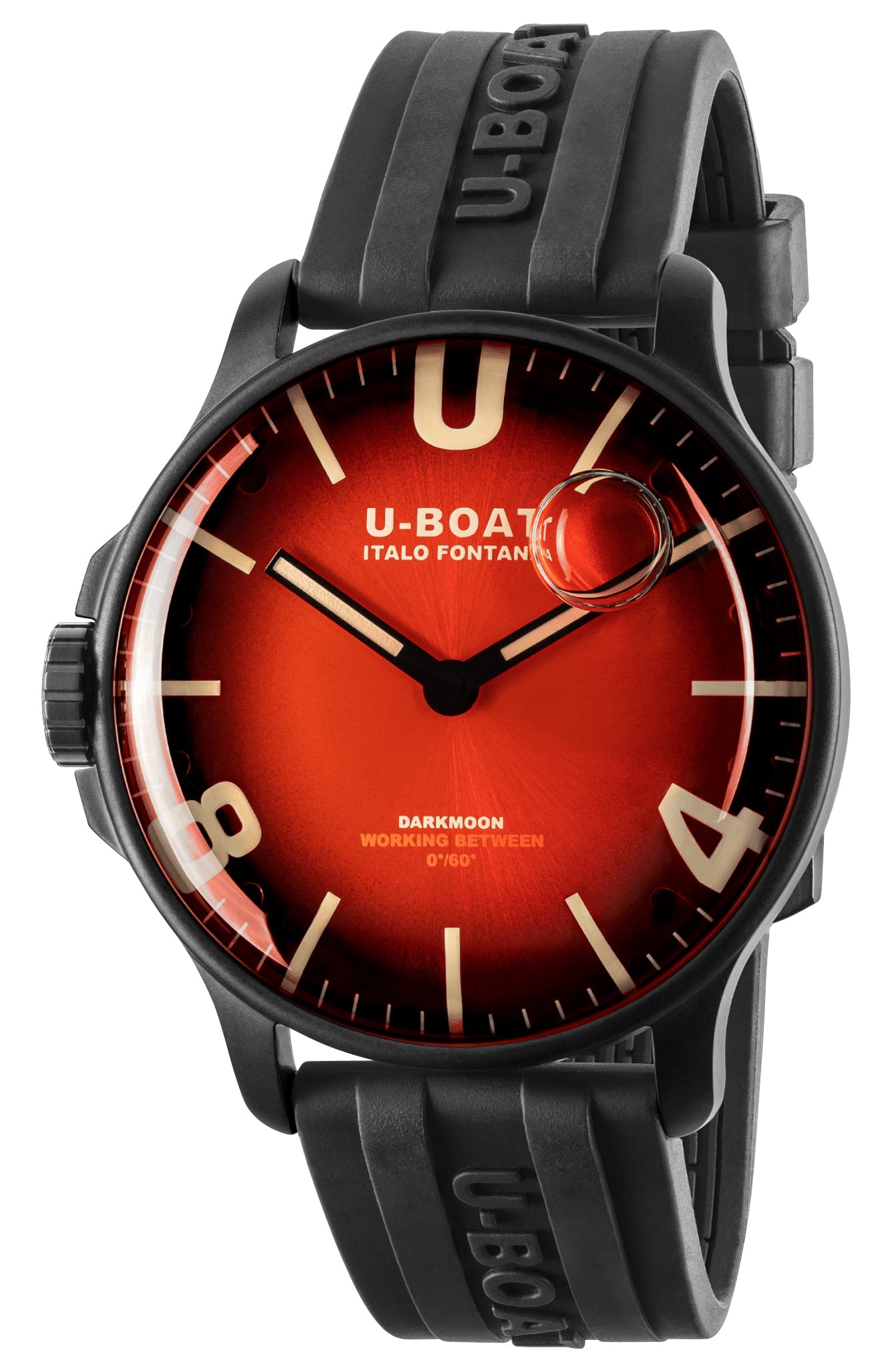 update alt-text with template Watches - Mens-U-Boat-8697-40 - 45 mm, black PVD case, Darkmoon, mens, menswatches, new arrivals, red, round, rpSKU_8699, rpSKU_8700, rpSKU_8701, rpSKU_8702, rpSKU_8703, rubber, swiss quartz, U-Boat, watches-Watches & Beyond