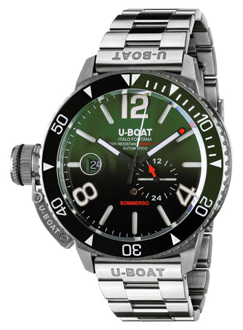 update alt-text with template Watches - Mens-U-Boat-9520/MT-24-hour display, 45 - 50 mm, black, date, day/night indicator, divers, green, mens, menswatches, new arrivals, round, rpSKU_9021, rpSKU_9306, rpSKU_9519, rpSKU_9519/MT, rpSKU_9520, Sommerso, stainless steel band, stainless steel case, swiss automatic, U-Boat, uni-directional rotating bezel, watches-Watches & Beyond