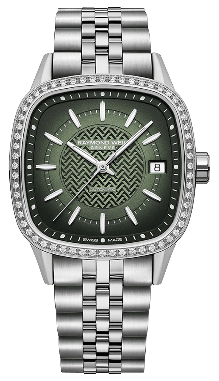 update alt-text with template Watches - Womens-Raymond Weil-2490-STS-52051-30 - 35 mm, cushion, date, diamonds / gems, Freelancer, green, new arrivals, Raymond Weil, rpSKU_00.10628.13.53.21, rpSKU_2490-SCS-50051, rpSKU_2490-SCS-52051, rpSKU_2790-ST-50051, rpSKU_2790-ST-52051, square, stainless steel band, stainless steel case, swiss automatic, watches, womens, womenswatches-Watches & Beyond