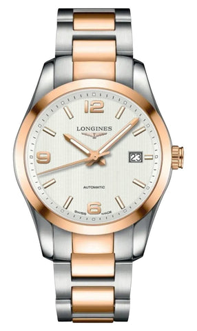 update alt-text with template Watches - Mens-Longines-L27855767-35 - 40 mm, 40 - 45 mm, Conquest, date, Longines, mens, menswatches, new arrivals, round, rpSKU_L26285797, rpSKU_L27935197, rpSKU_L28935117, rpSKU_L47786320, rpSKU_L48246322, silver-tone, swiss automatic, two-tone band, two-tone case, watches-Watches & Beyond