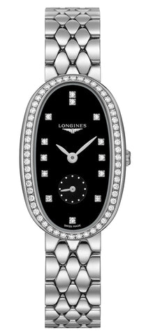 update alt-text with template Watches - Womens-Longines-L23070576-35 - 40 mm, black, diamonds / gems, Longines, new arrivals, oval, rpSKU_L23060876, rpSKU_L23070876, rpSKU_L45150876, rpSKU_L45150976, rpSKU_L47410996, seconds sub-dial, stainless steel band, stainless steel case, swiss quartz, Symphonette, watches, womens, womenswatches-Watches & Beyond